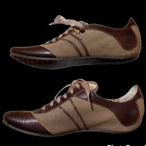 Wmn's PALLADIUM Leather & Canvas Loafers (Size 10)